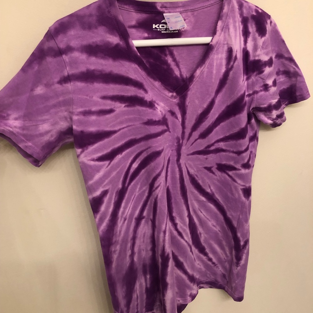 Koloa surf brand purple tie dye shirt